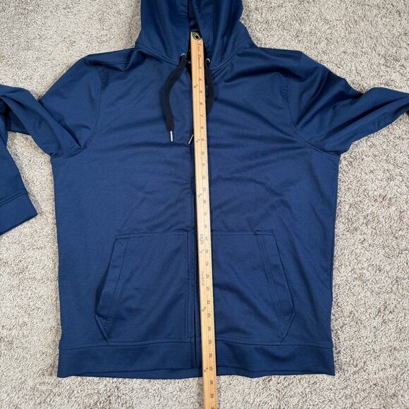 Rhone Full Zip Hoodie Mens Size Large Blue Sweatshirt Jacket - Picture 7 of 11